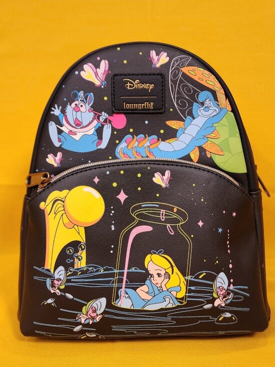 Loungefly Disney Alice In Wonderland Glow-In-The-Dark Characters Mini Backpack main image 6
